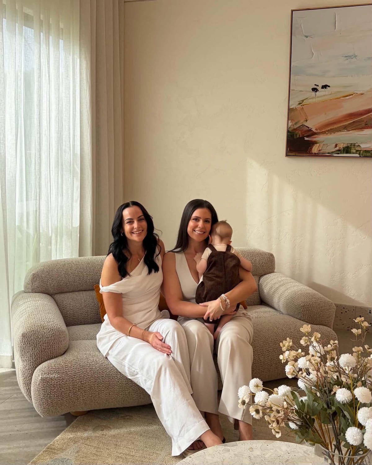 Kate and Rachel, the midwives behind little lines